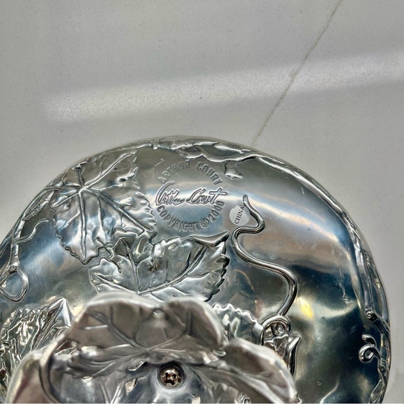 Arthur Court Pedestal Aluminum Cheese/Dessert/Treat/Cookie Stand - Picture 9 of 12